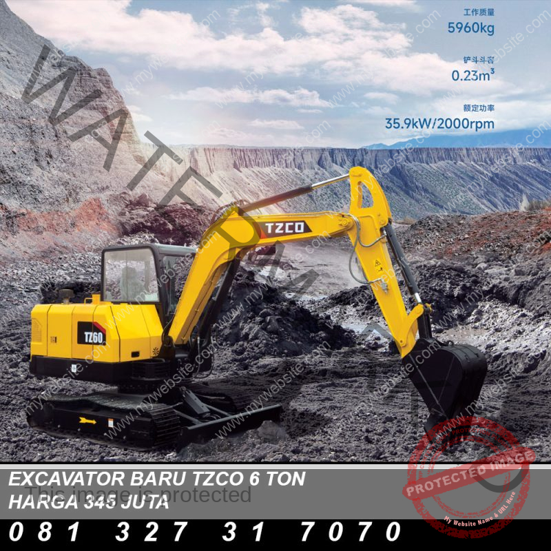 Excavator Baru TZCO 6 Ton PC60 Harga 365 Juta