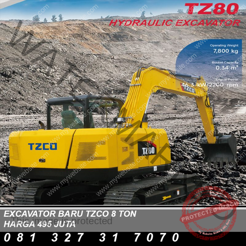 Excavator Baru TZCO 8 Ton PC60 Harga 495 Juta