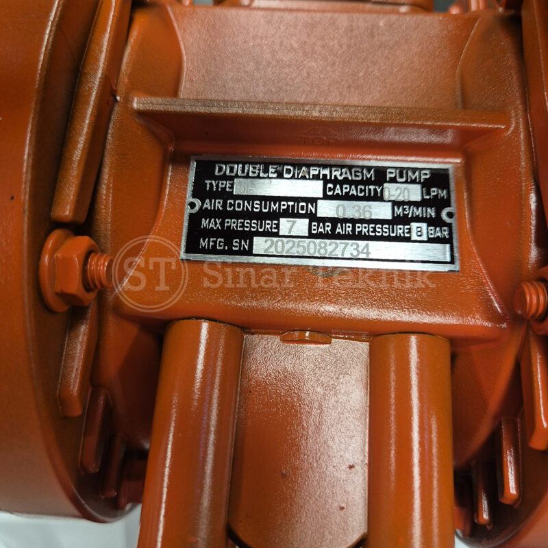 Diaphragm Pump Alloy Buna-N 1/2 Inch - Image 2